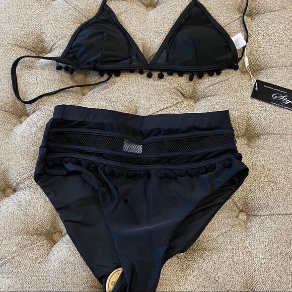 Pom Pom High Waist Bikini - Picture 7 of 15